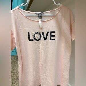 LOVE pink T